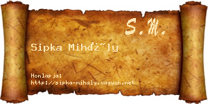 Sipka Mihály névjegykártya