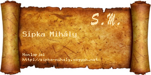 Sipka Mihály névjegykártya
